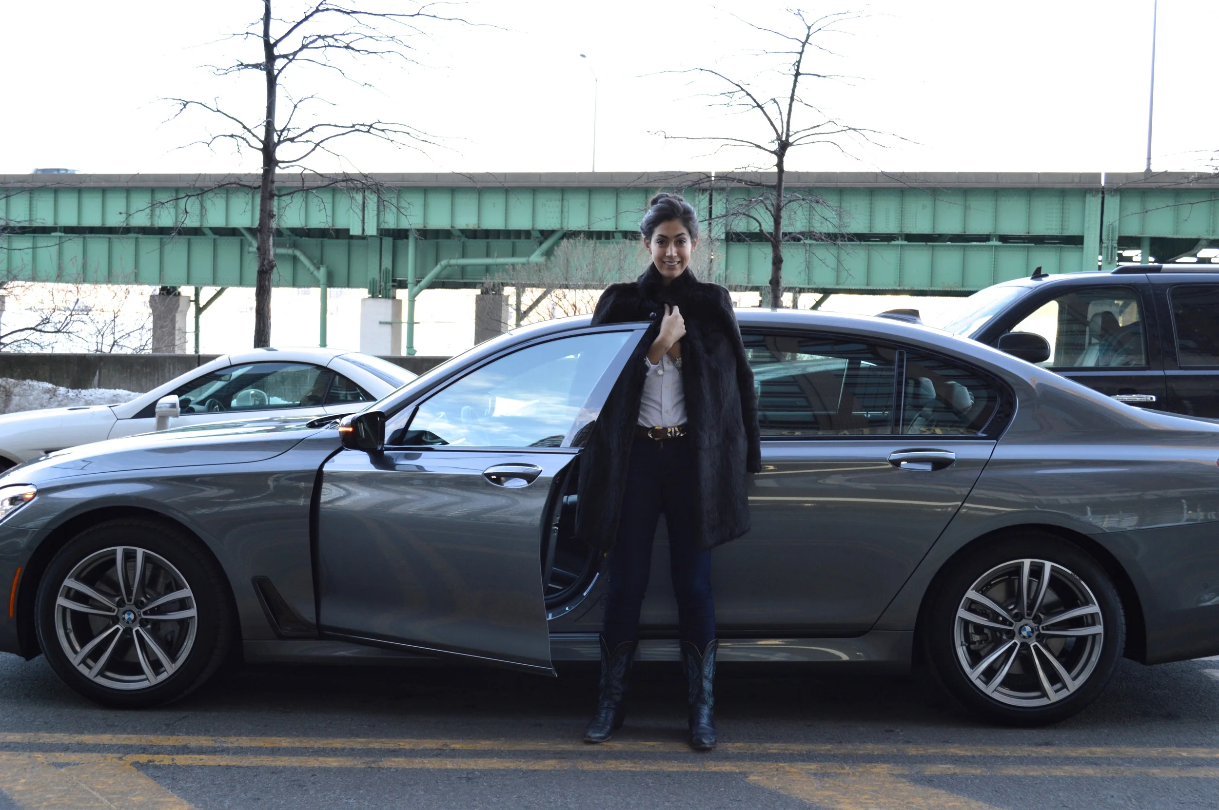 Chefanie with the BMW 7 Series
