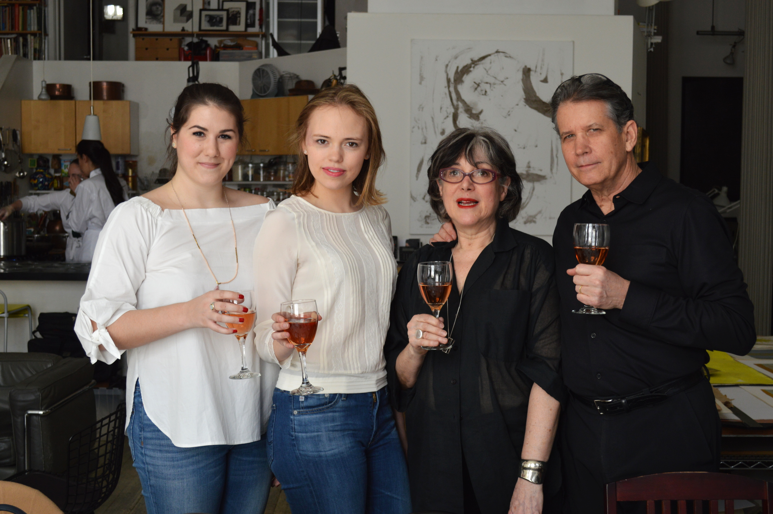 Members and friends with Marthe Keller and her husband Brad