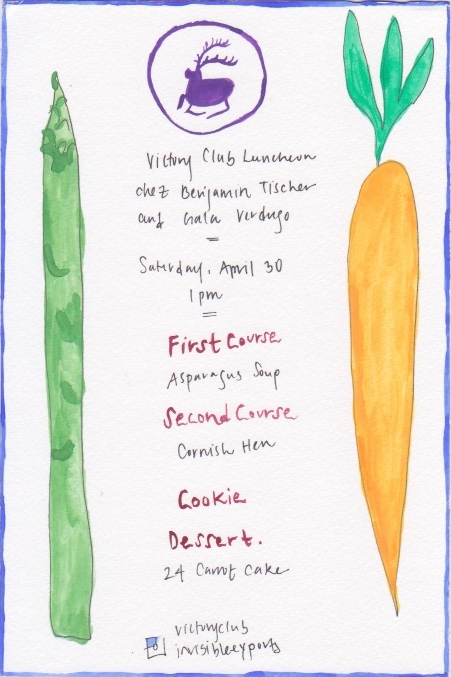 Menu hand-painted by Chefanie