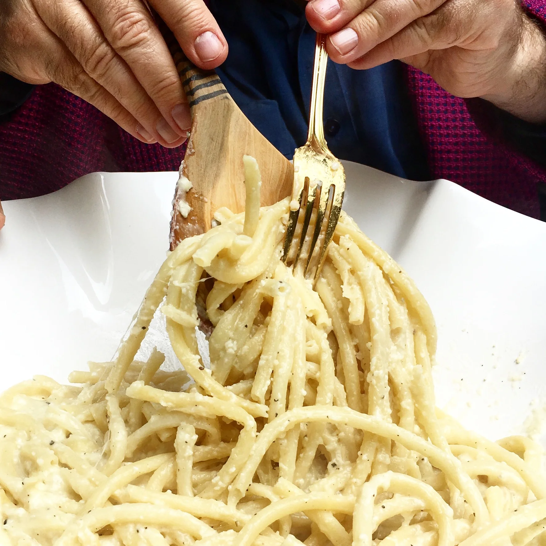 Chefanie's cacio e pepe, photographed by Vicki Morton