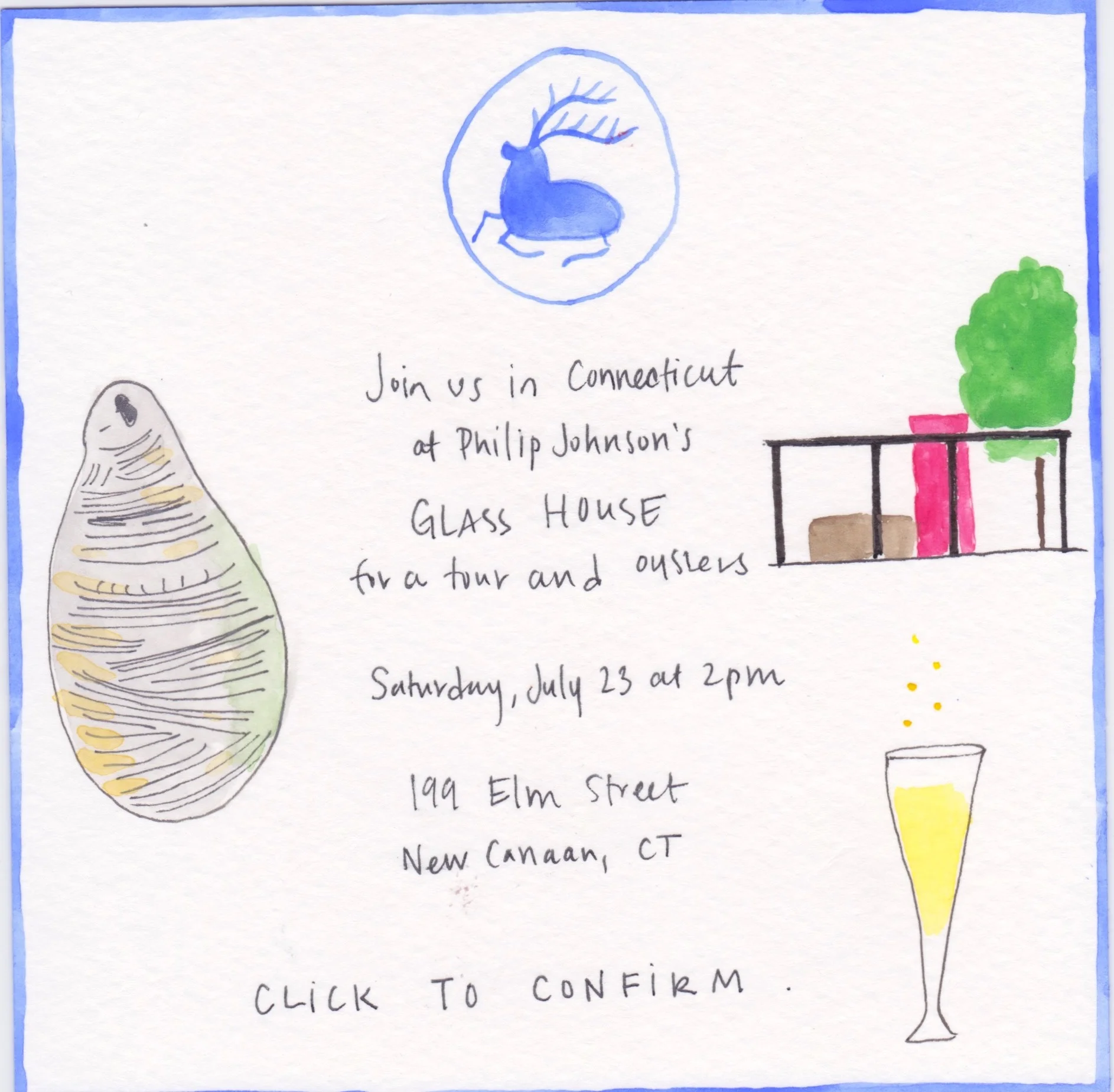 Invitation painted by Chefanie