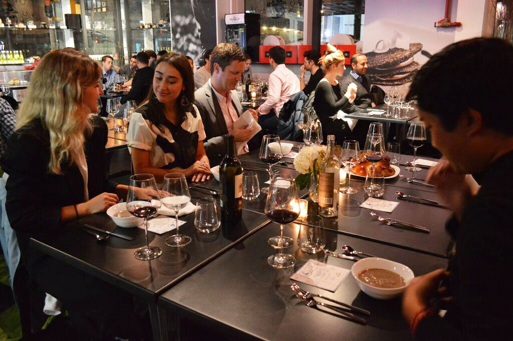 Guests enjoying their first course