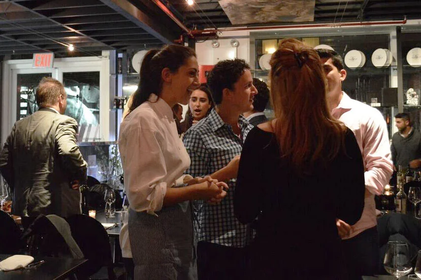 Chefanie takes a kitchen break to chat with guests