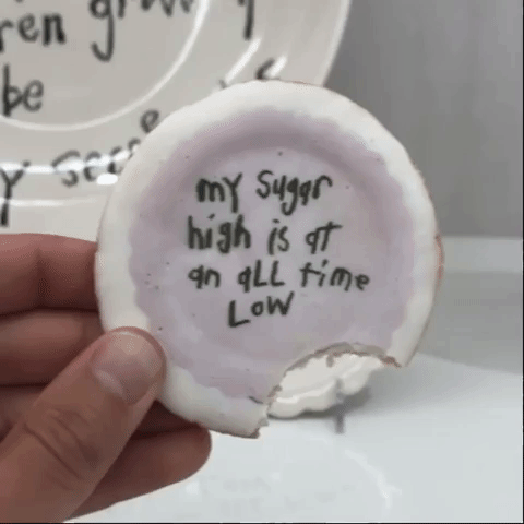 Cookies by Chefanie to match Cary Leibowitz’s Ceramics