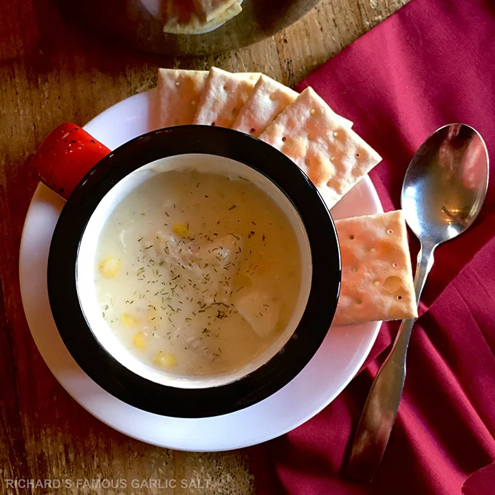 Chowder Richard Lazy Day Haddock and Corn Chowder — Richard's Famous Garlic Salt