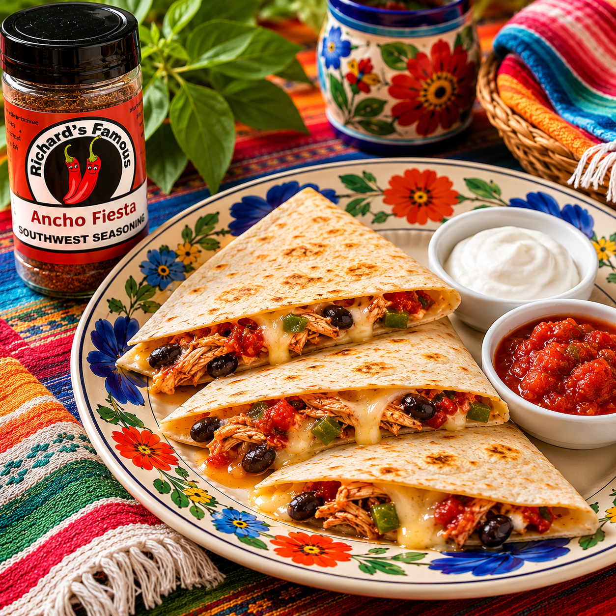 CHICKEN QUESADILLAS