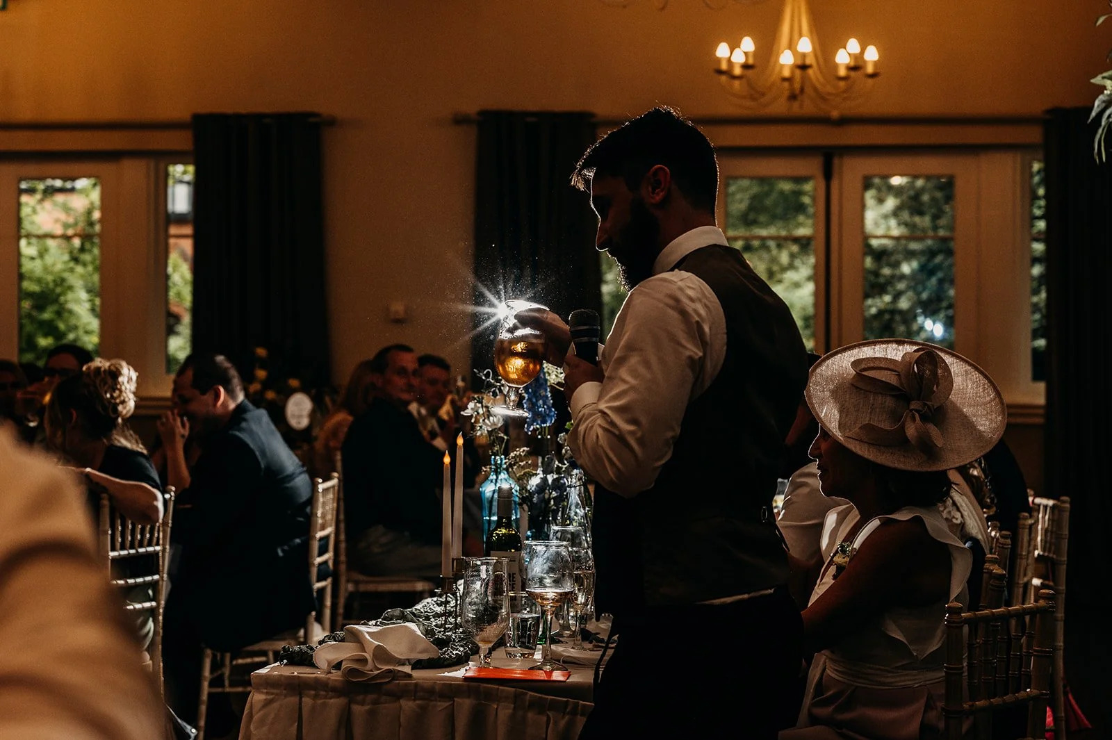 Wedding speeches photography - Woodhall Spa Dower House Hotel