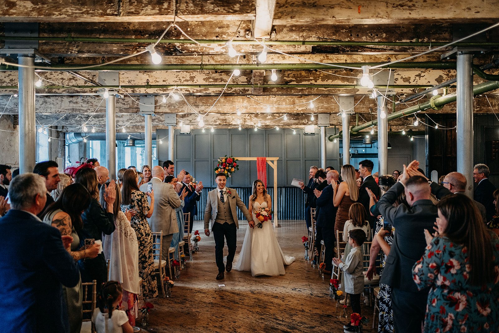 Ceremony at Holmes Mill Clitheroe wedding photographer