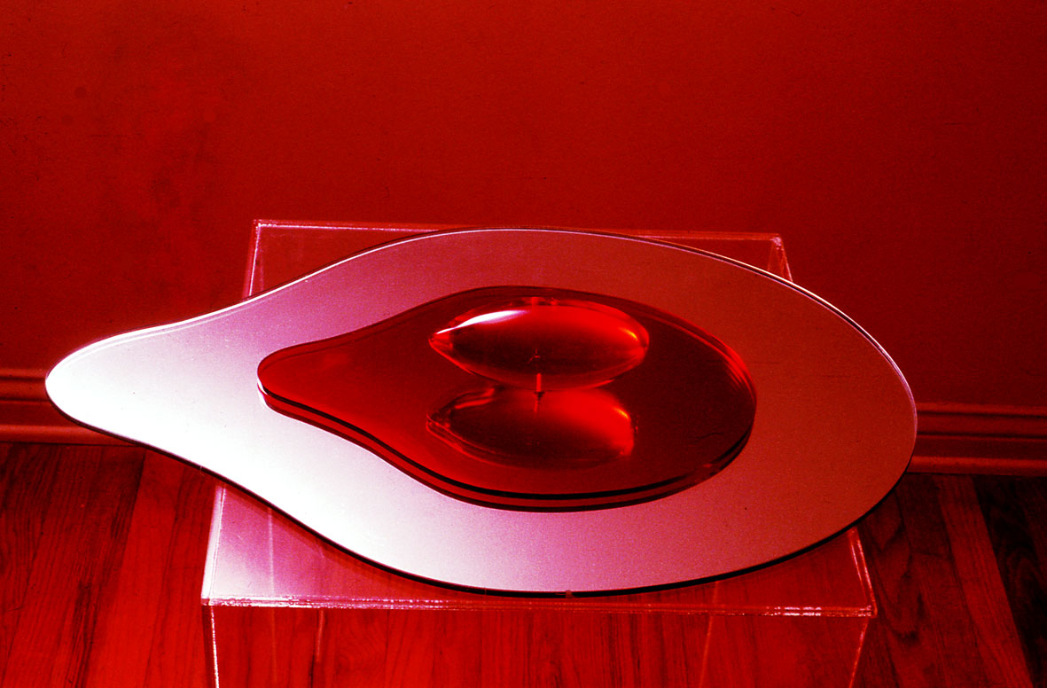 Red Zeppelin, 1966  Resin and Acrylic Vacuum Formed with Glass Base  6"x7"x15" 