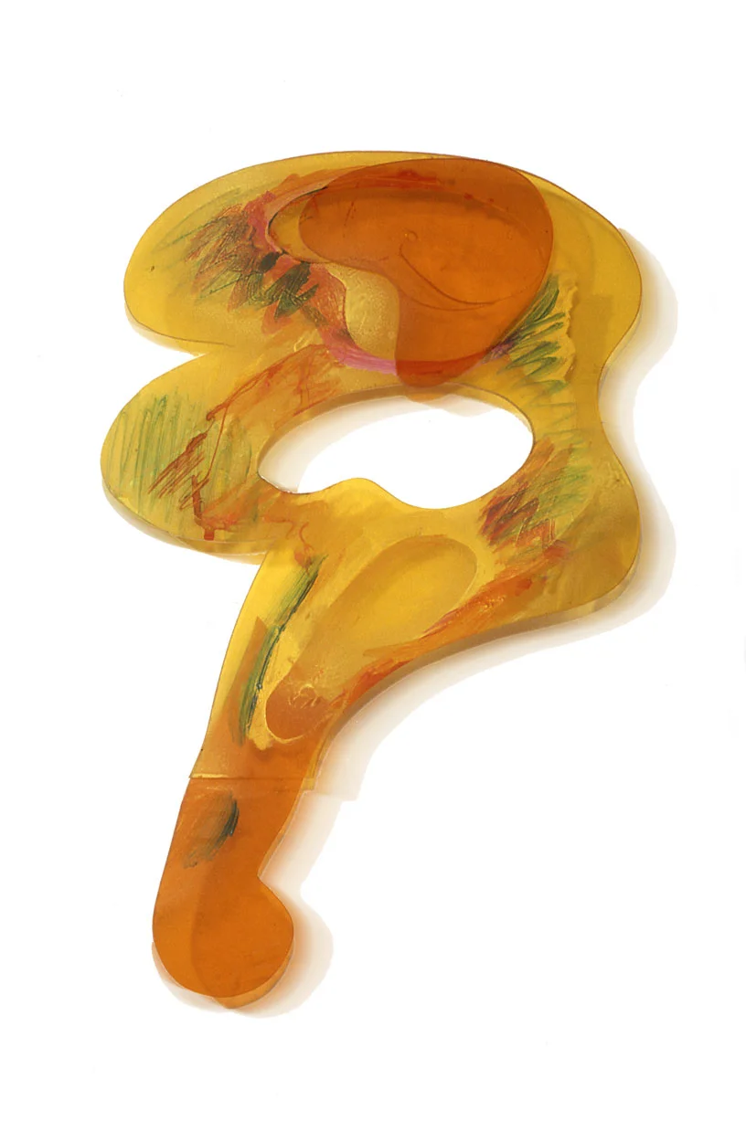 Little Yellow, 1972 Acrylic Painted and Sprayed on Acrylic 2'x3'x1'