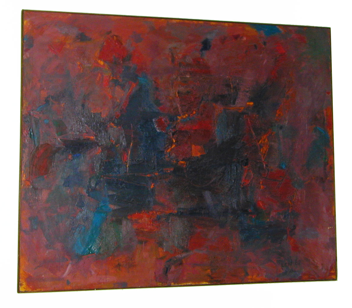  Red and Blue, 1960  Oil on Canvas  54"x64" 