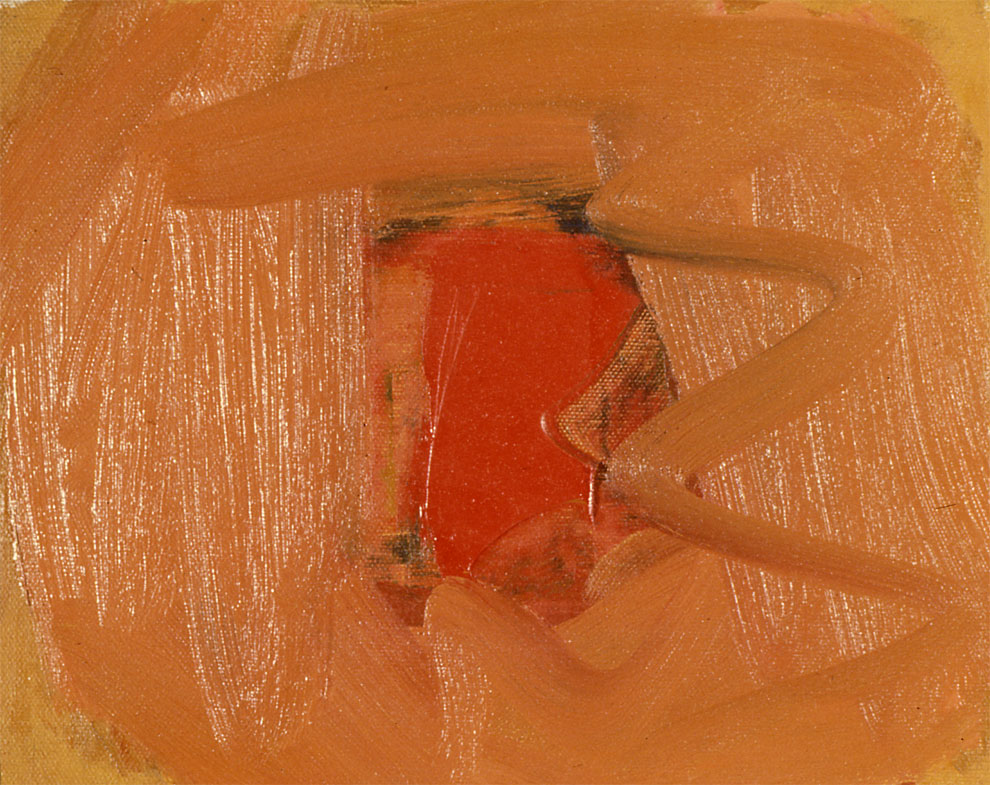 Red Non Object, 1962  Oil on Canvas  8"x10" 