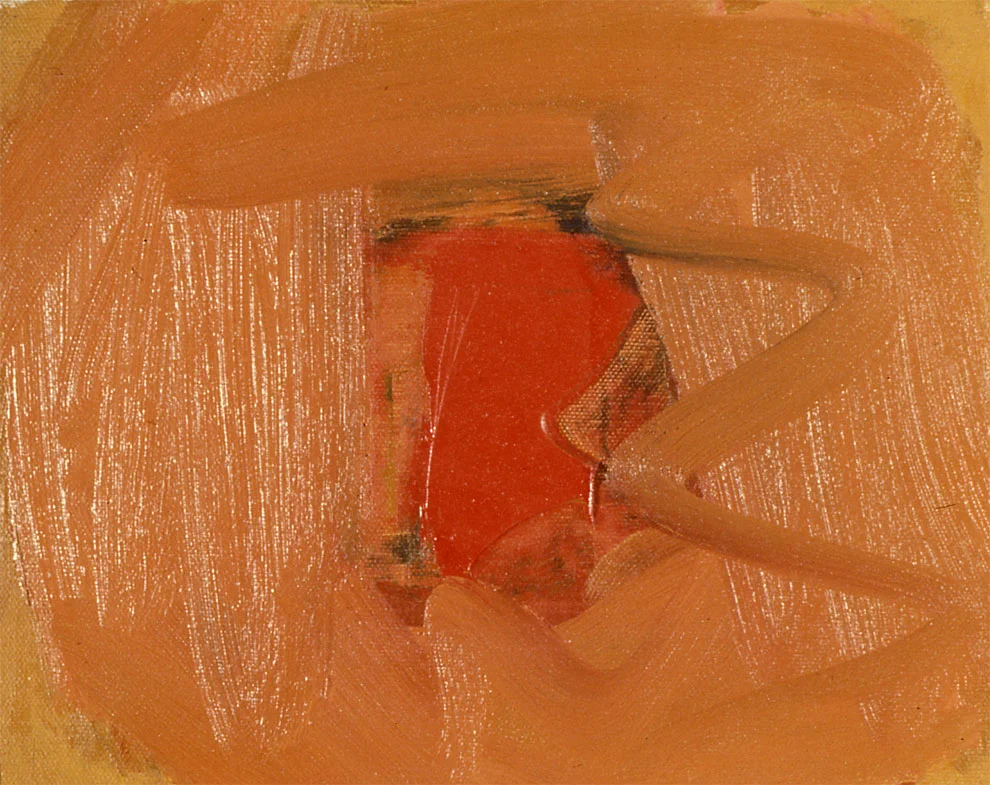 Red Non Object, 1962 Oil on Canvas 8"x10"