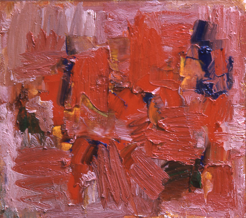  Red, 1957  Oil on Canvas  12"x12" 