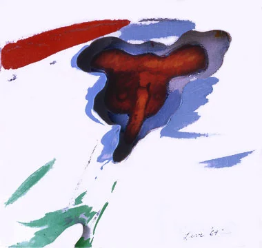 Cows Skull and 3D convergence, 1964 Acrylic, Charcoal on Canvas on Masonite 12"x12"x3"