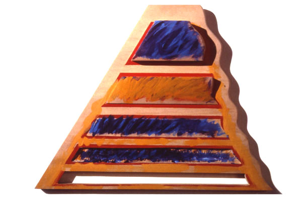  Mastaba,1984  Bas Relief Wood Carving and Paint  23"x17"x3"    