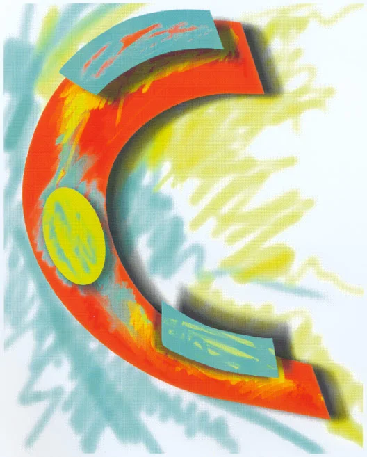 C, Abstract, 1993 Digital Painting