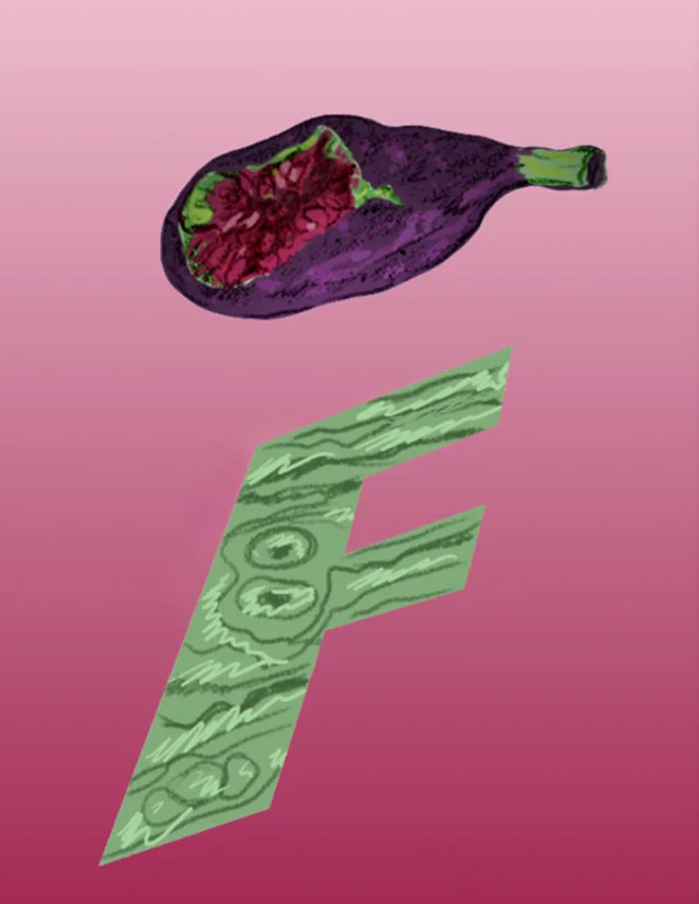 F/Fig Bite, 1993 Digital Painting