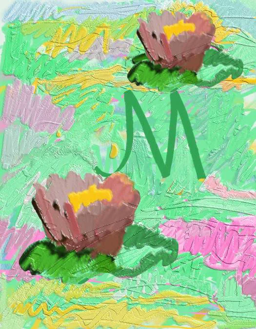 M/Monet Waterlilies,1995 Digital Painting