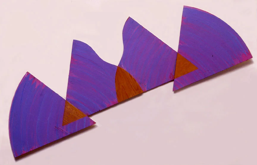 Blue Violet, Sequential Series, 1988 Acrylic Paint on Plywood 72"x20"x1"