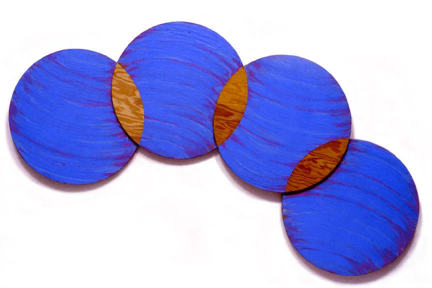 Blue, Circle Series, 1988 Acrylic Paint on Plywood 72"x20"x1"