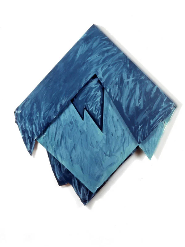 Thalo Green Triangles, 1977 Acrylic and Rhoplex Layered Paintings 30"x40"x4"