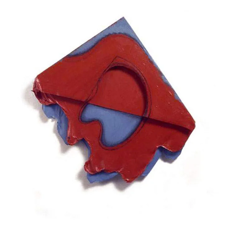 Red and Blue Organic, 1977 Acrylic and Rhoplex Layered Paintings 20"x20"x3