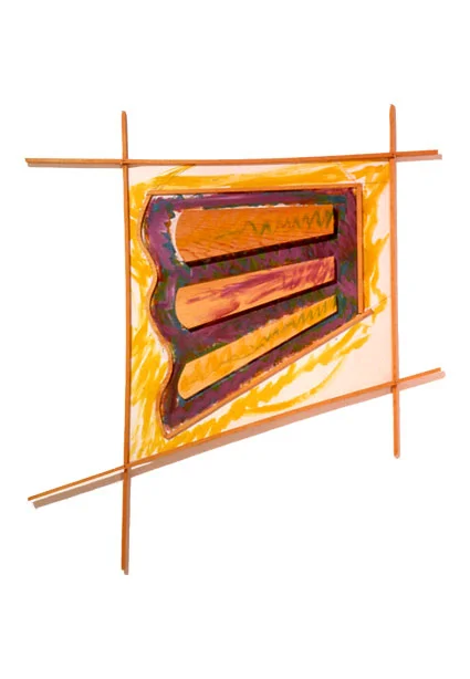 Kite Flight, 1985 Acrylic Paint on Canvas and Wood 44"x34"x1"
