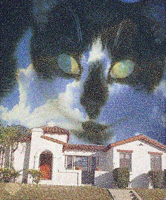 Chipper Looms Over Pandora, 2006 Digital Painting