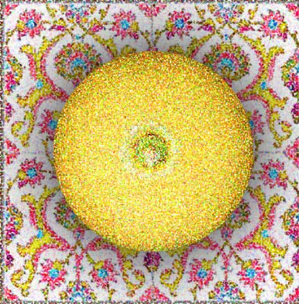  Lemon (Circle) on Tile, 2003  Digital Painting 