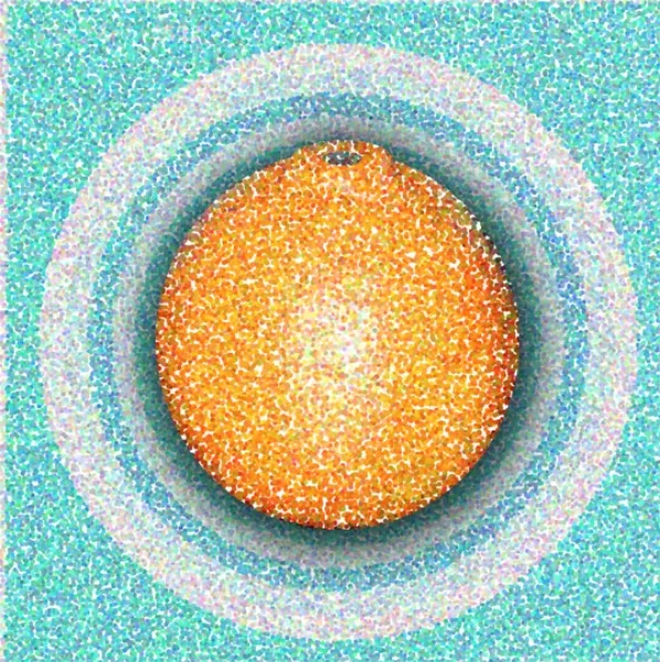 Tangerine Circles, 2003 Digital Painting