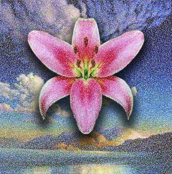  Lily in The Sky, 2004,  Digital Painting 