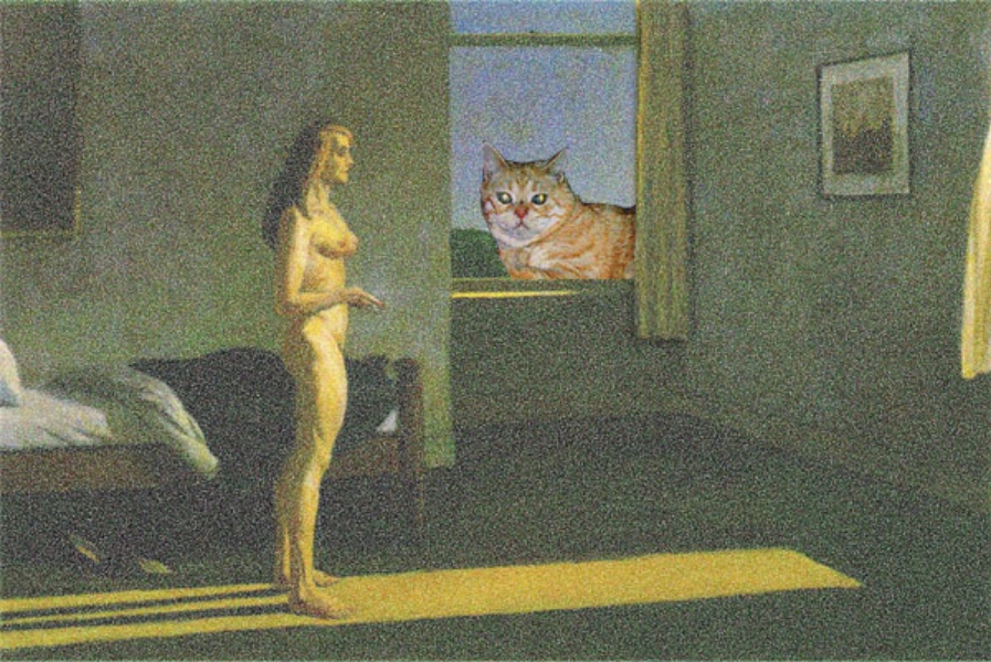  Sunny Observes Hopper, 2006  Digital Painting 