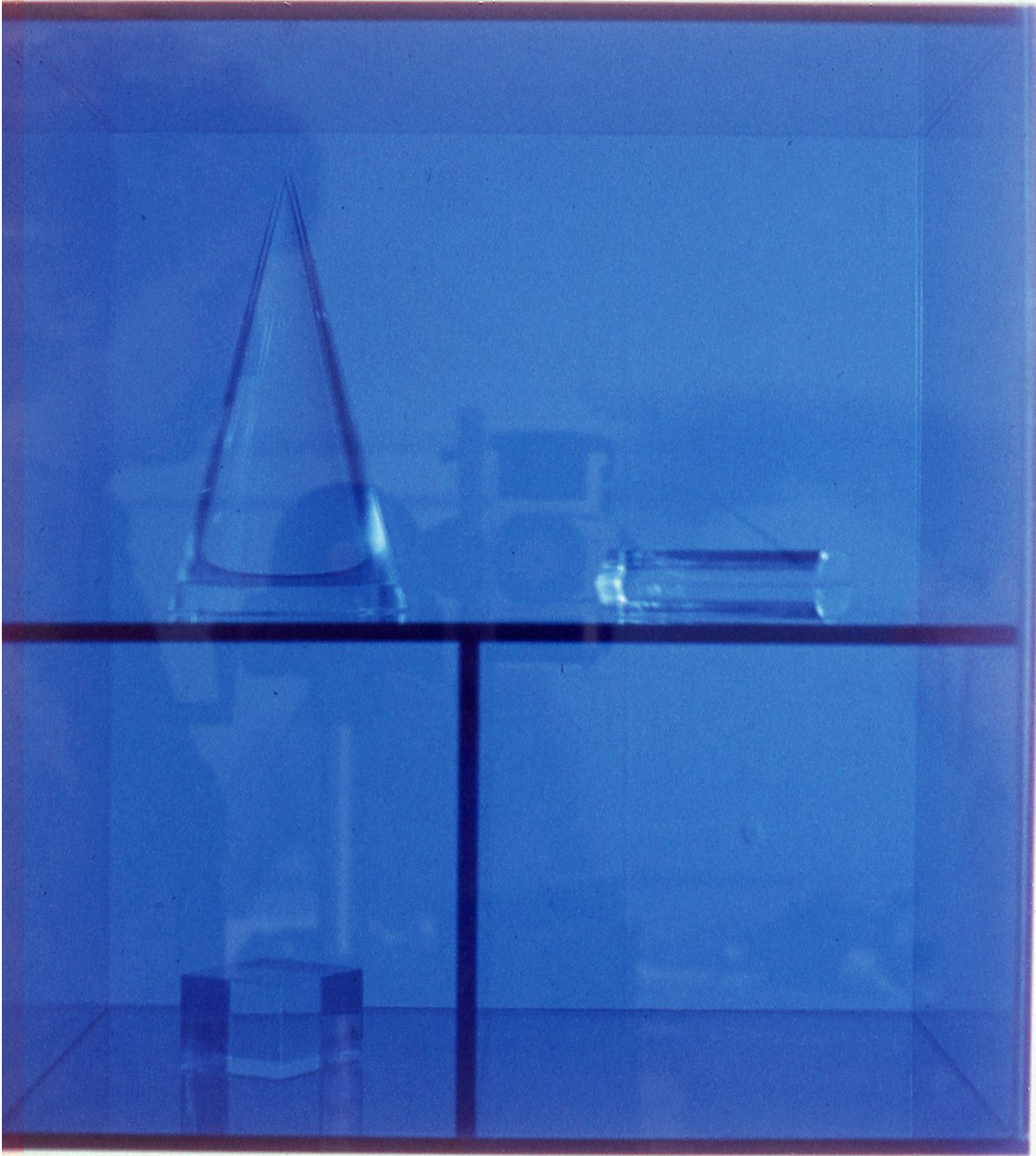  Blue Geometry, 1969  Acrylic Shapes in An Acrylic Box 