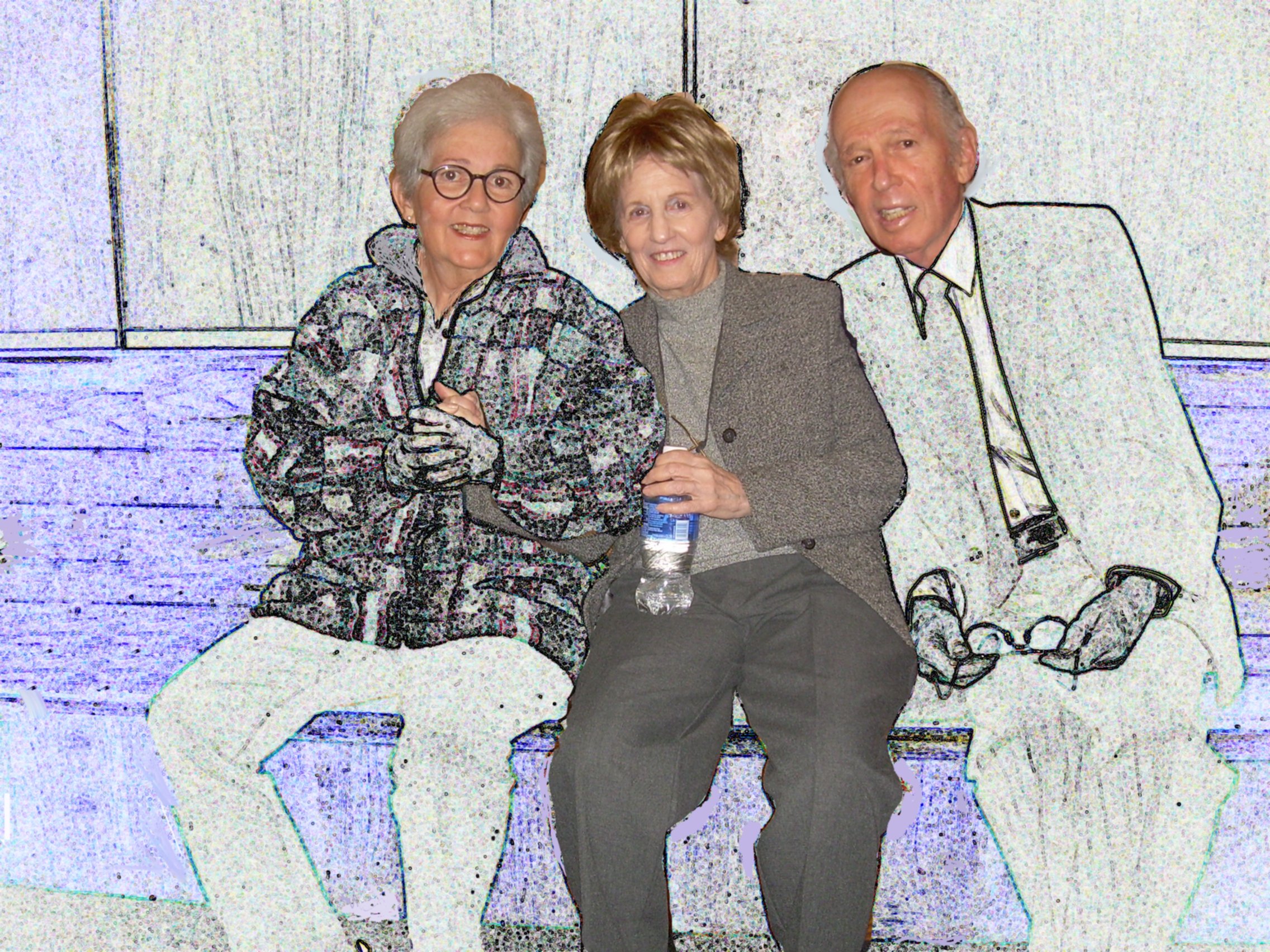   Barbara Leif, Linda Levi, Ron Leif At the laddies Wedding, Beverly Hills, 2014.  