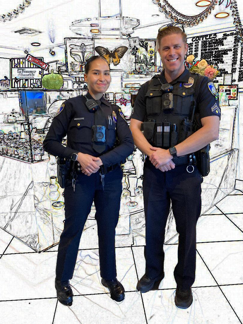   Two Policepeople  in Beverly Hills,2023  