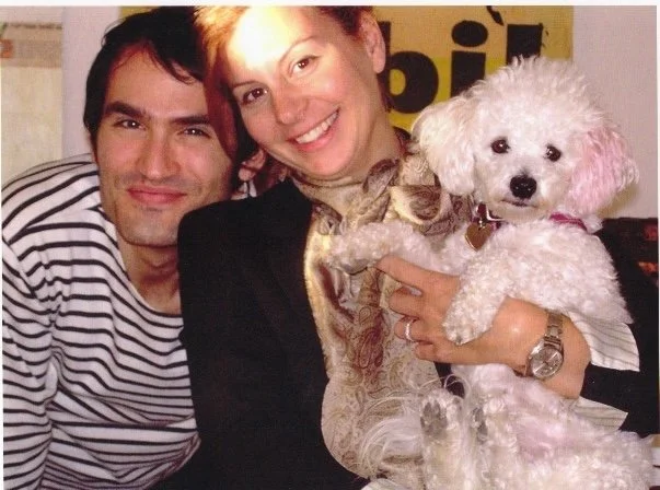 Owners with Bichon Frise