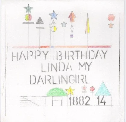 birthday card to Linda, October 15th, 2015