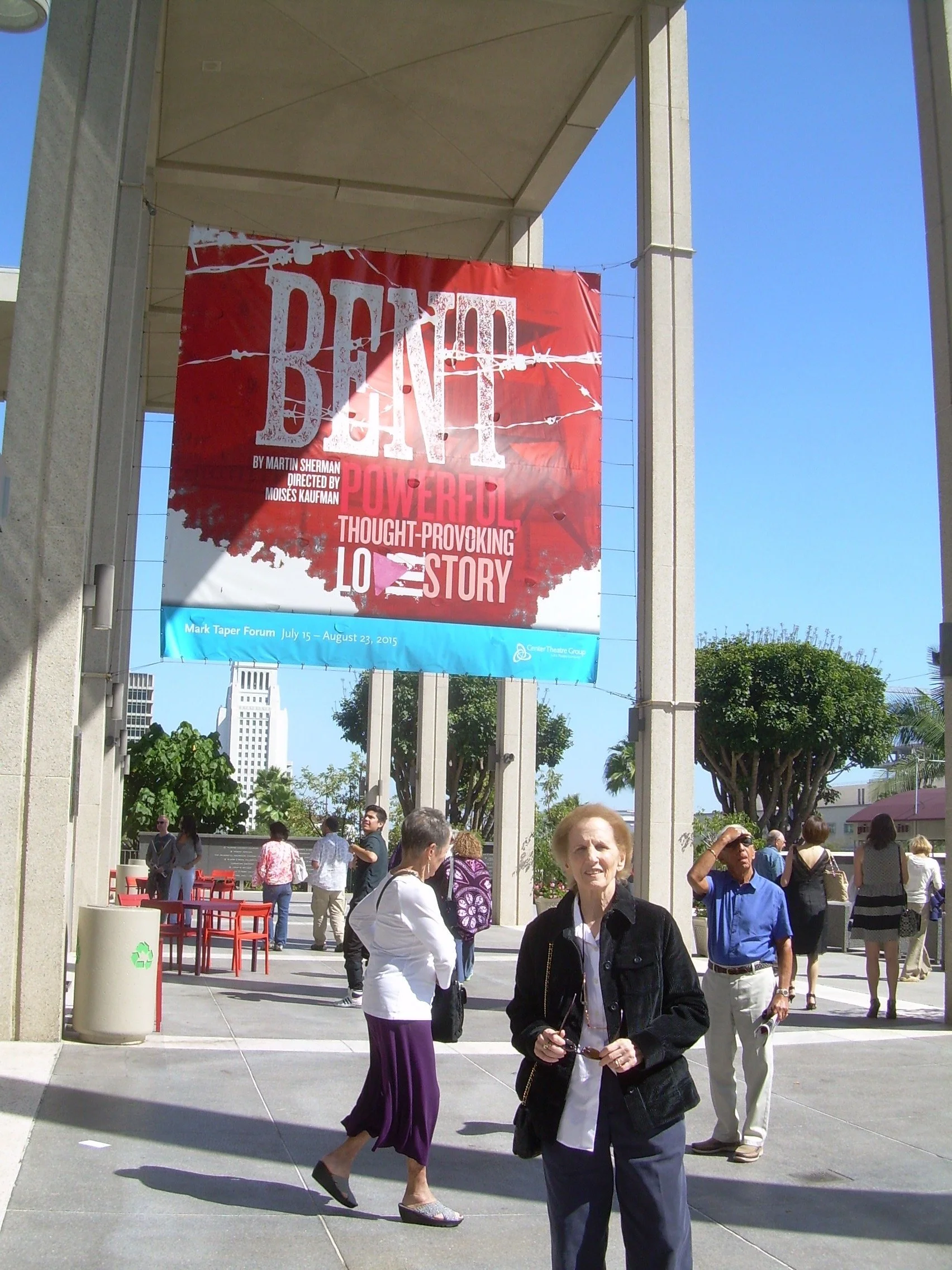 Linda at Mark Taper Theater to see Bent 2015
