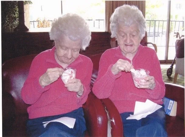 Twins are eating