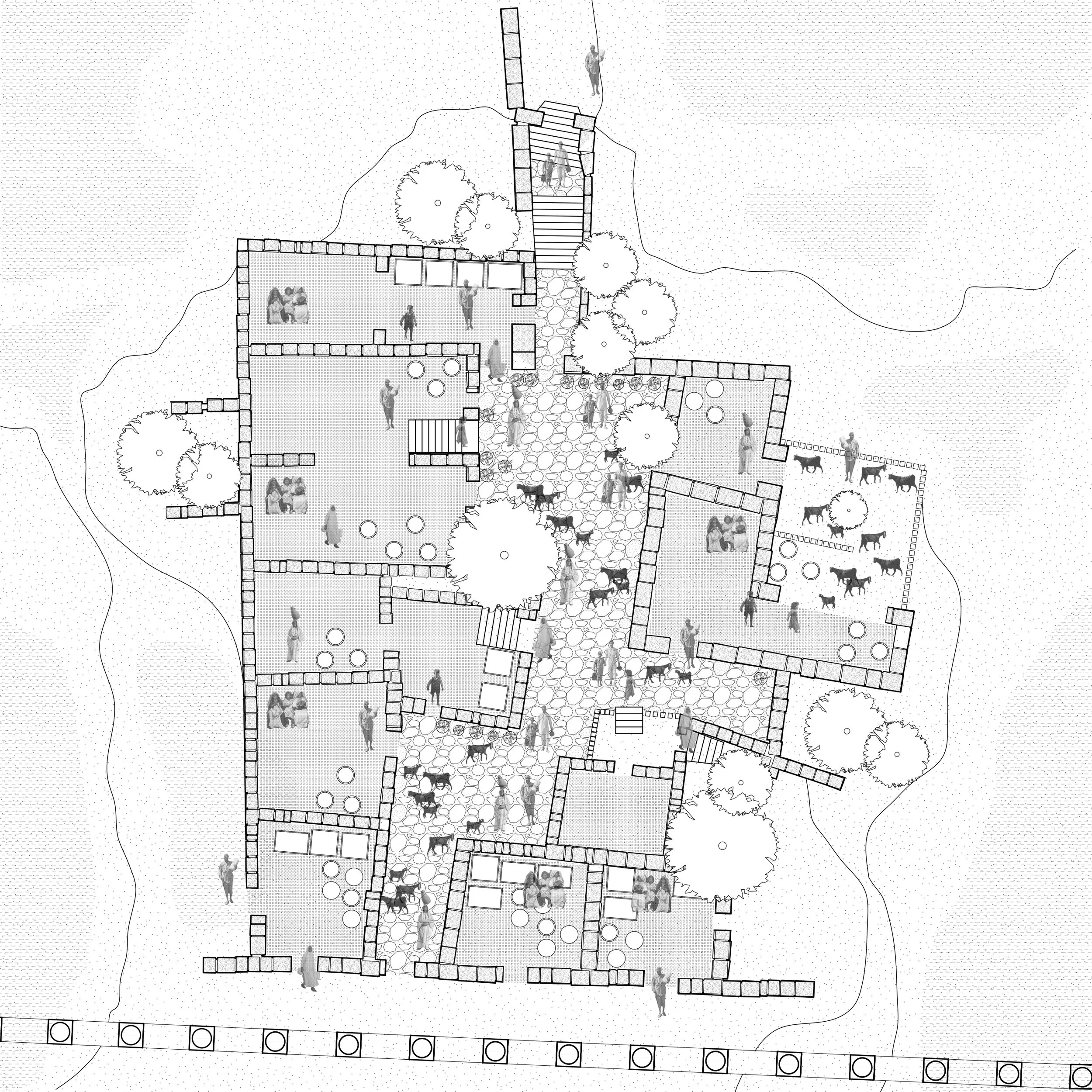 1950s- 1990s Amman Urban Settlement Dar (Courtyard House)