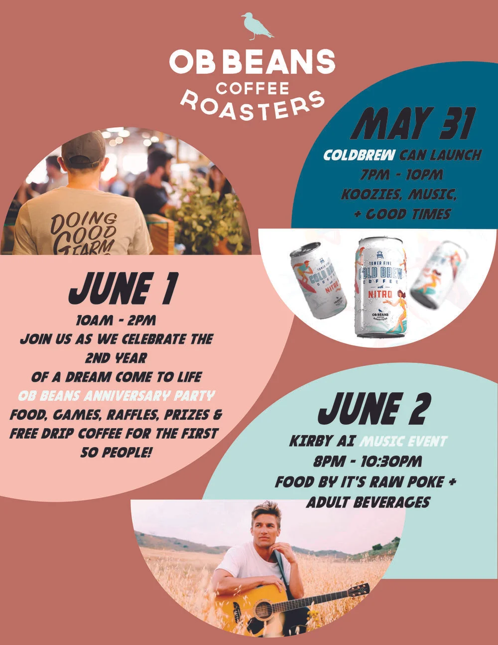 OB BEANS ANNIVERSARY FLIER. 2019