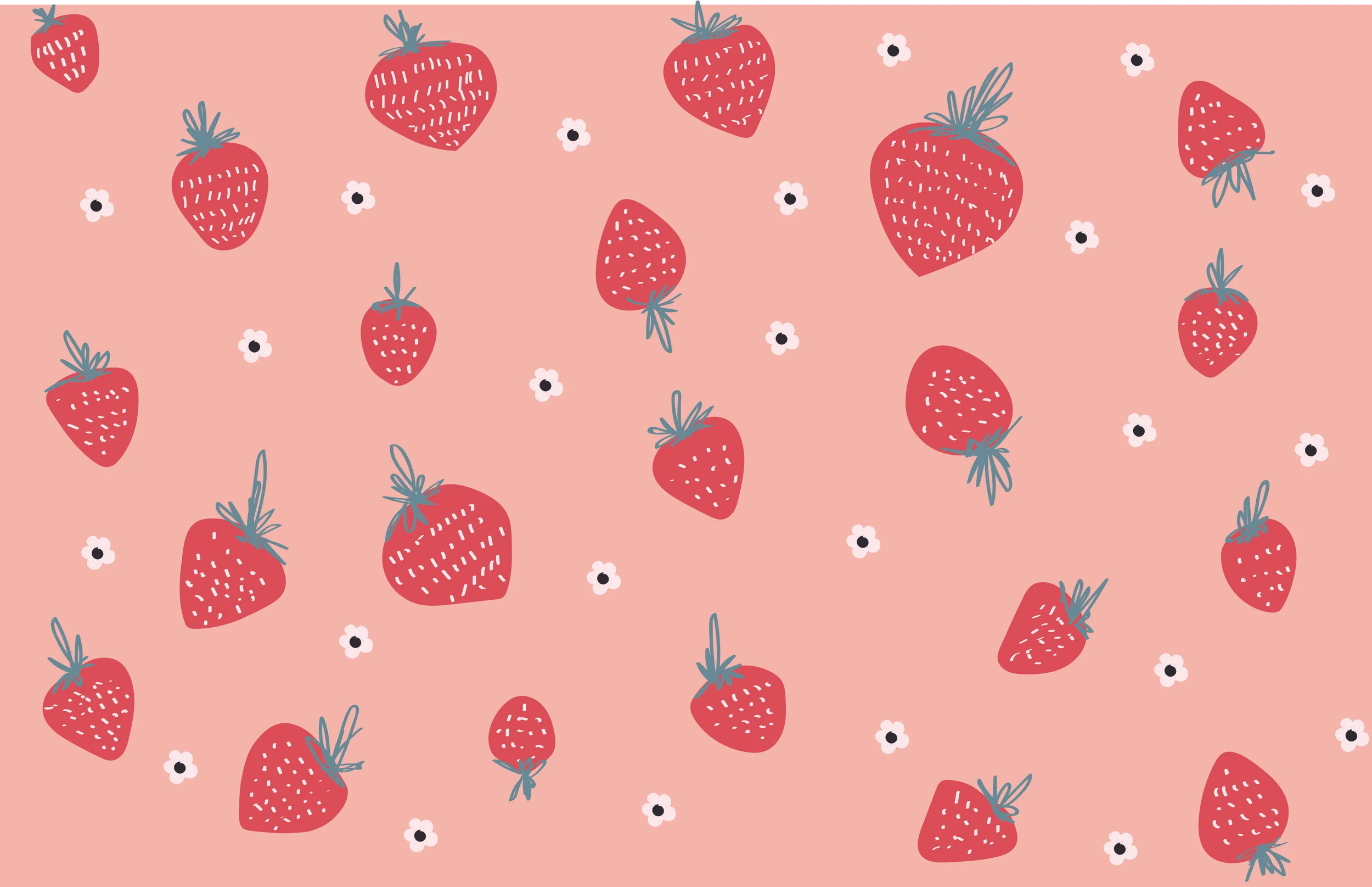 STRAWBERRY PRINT FOR TOTE BAG. SHARIS BERRIES. 2019