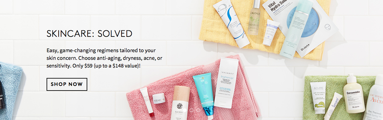 Skincare campaign skyline.