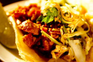 Short Rib Taco It’s simple. Tacos filled with short ribs. However, this option is only found in the VIP Area and Beer Gardens.