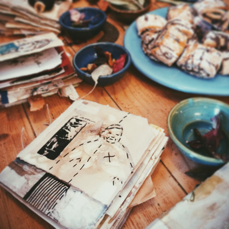 The finished book amidst other artists beautiful offerings