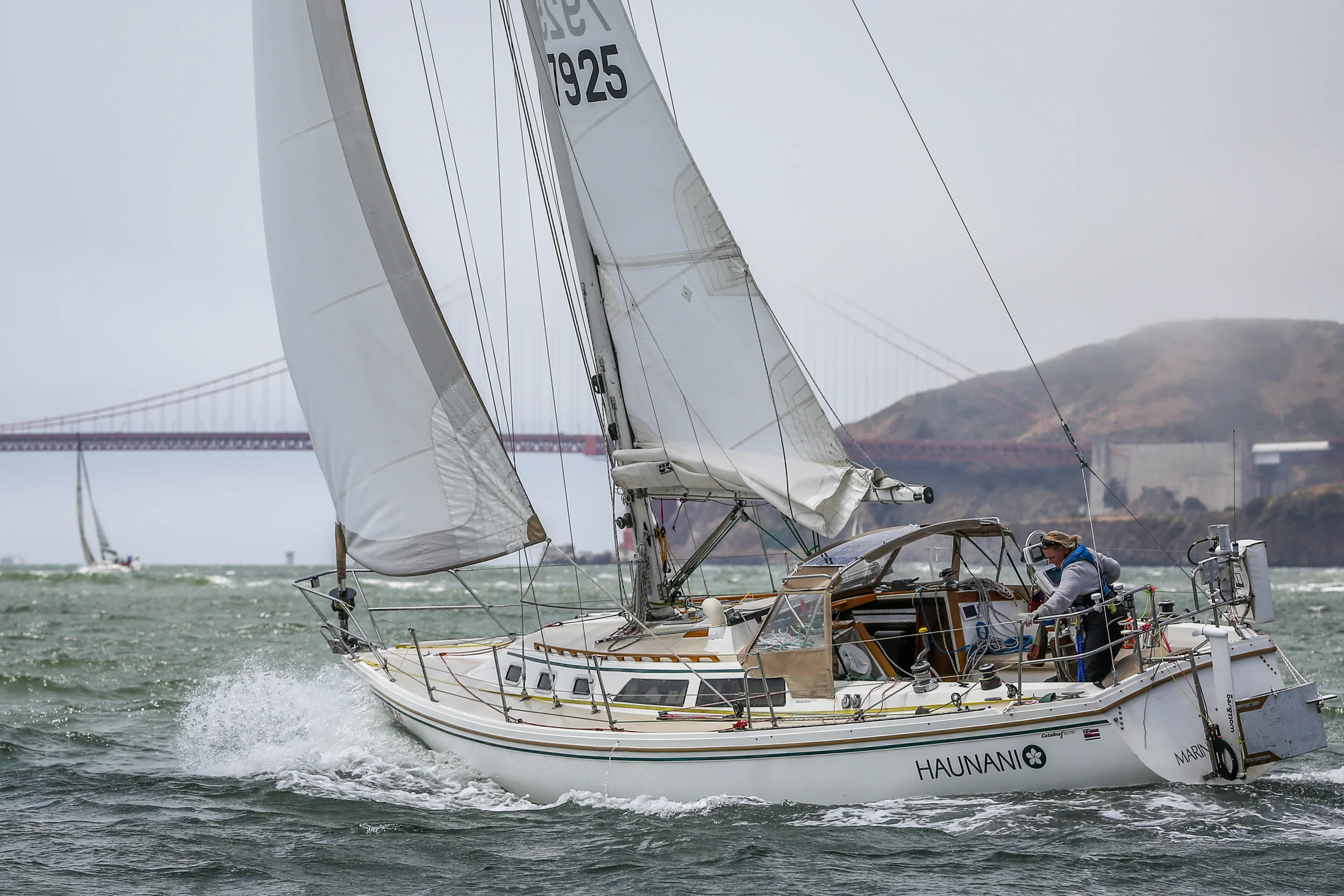 Haunani and I leaving San Francisco after our start