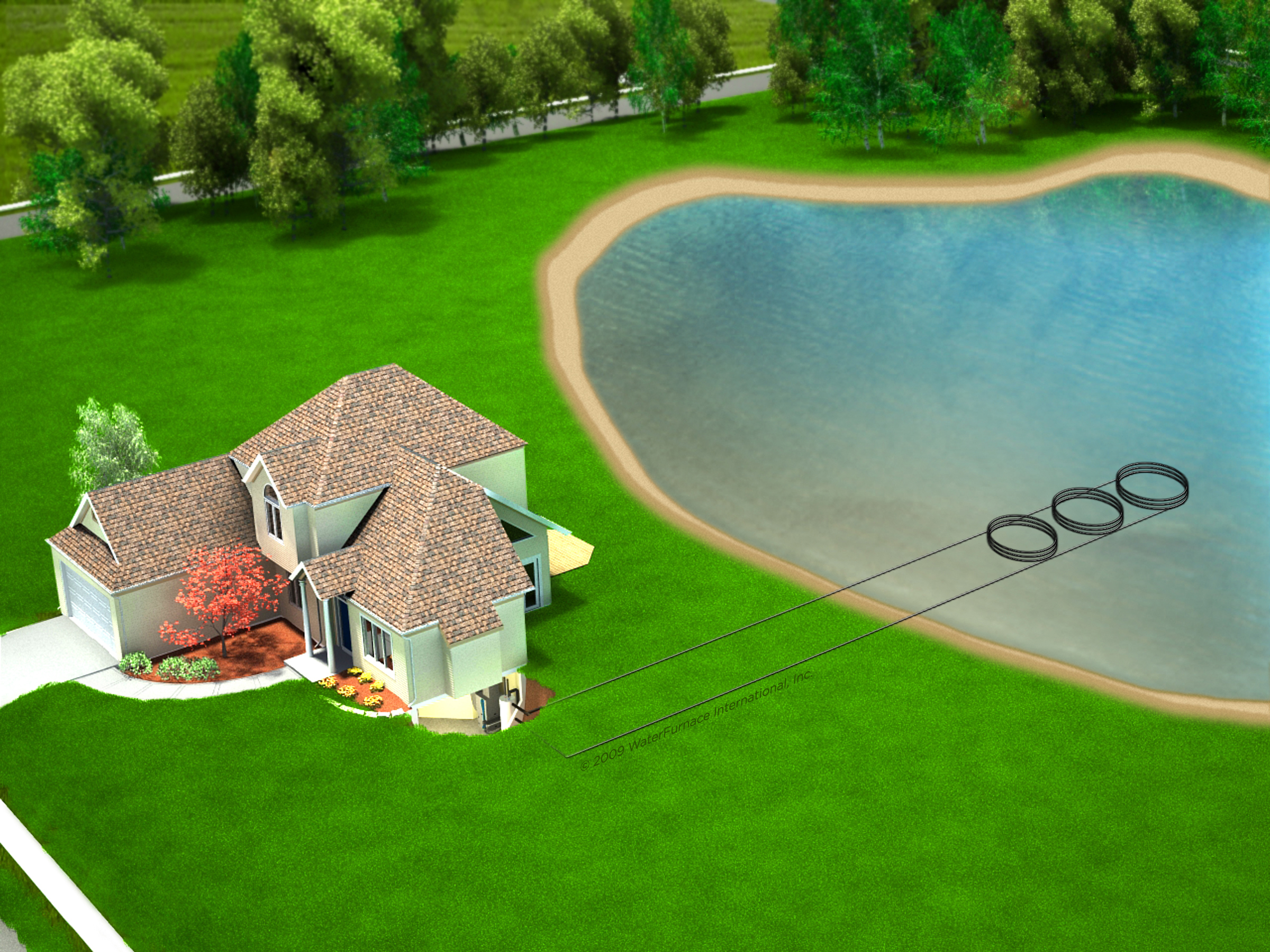 Geothermal Pond Loops