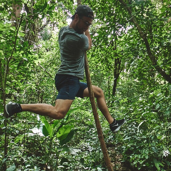 Playing Tarzan in Guatemala.