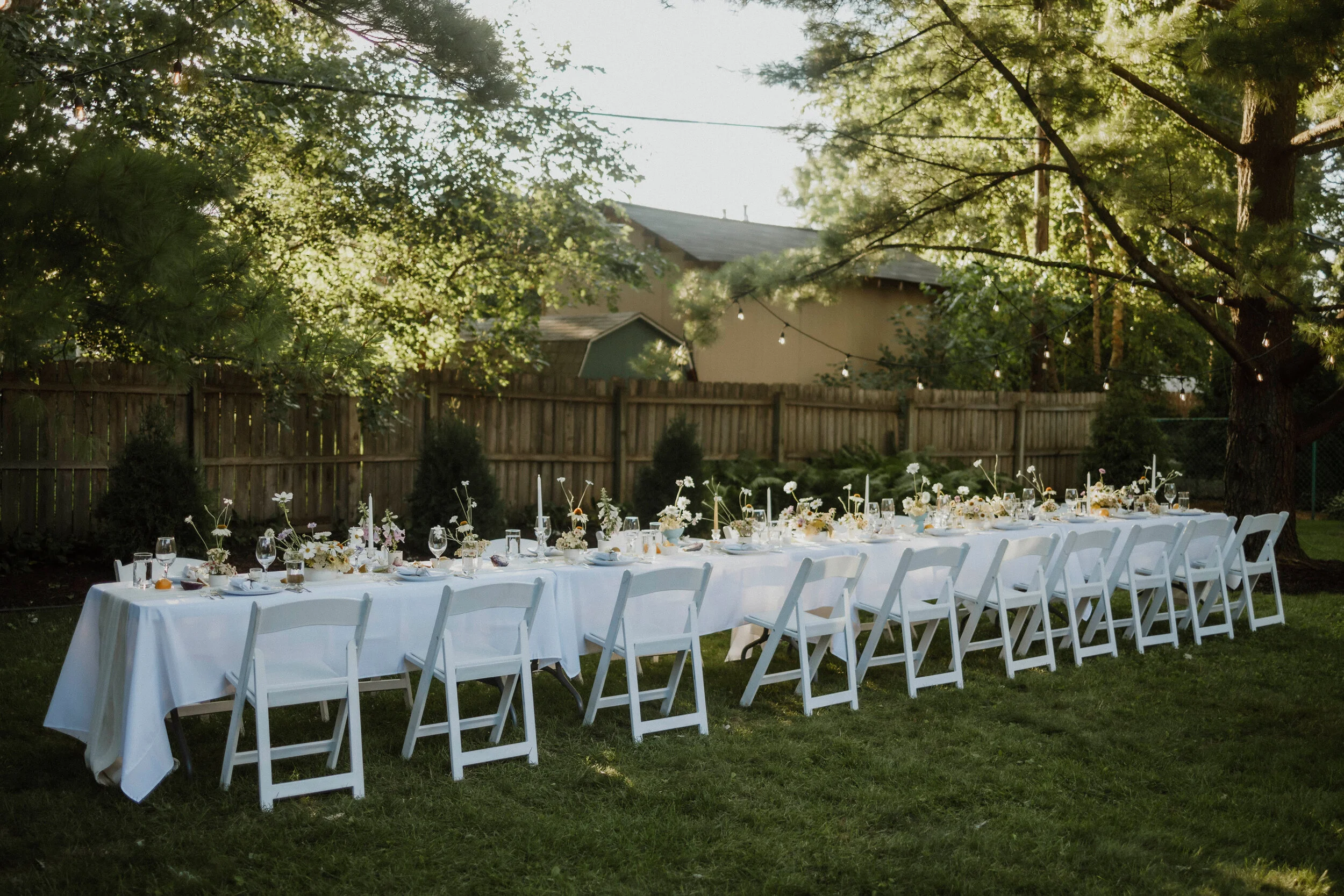 Real Wedding: Allie + Kevin: A July, Al Fresco Celebration at Home